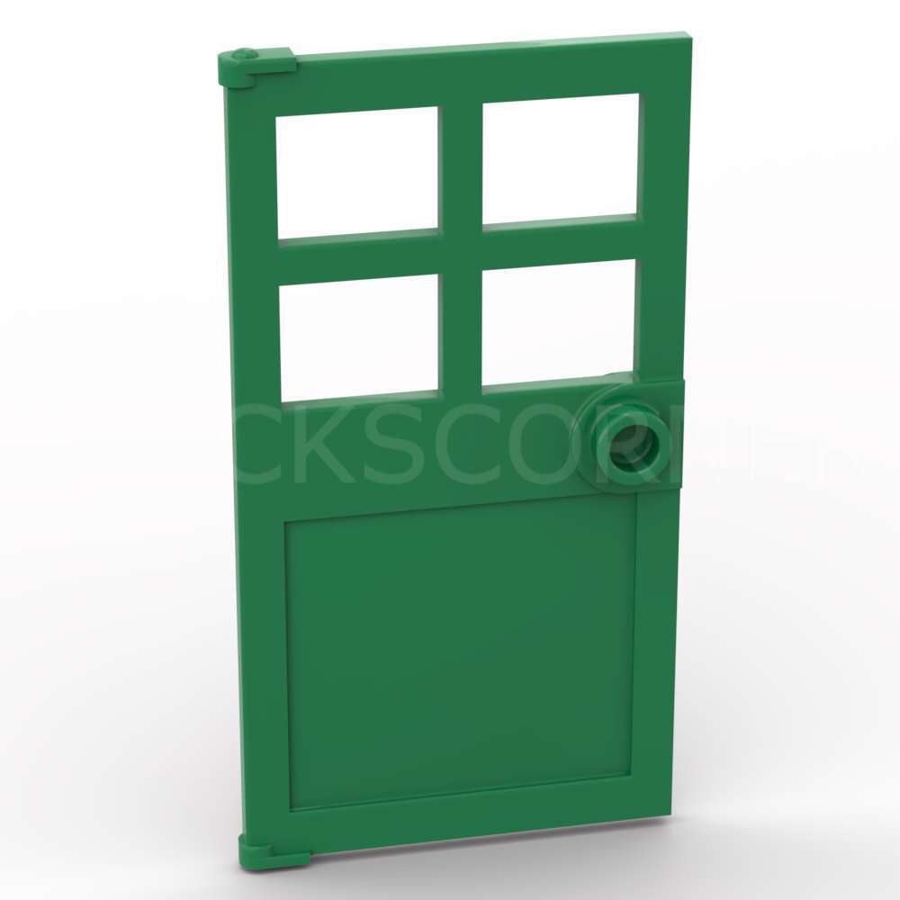 LEGO® Porte 1 x 4 x 6 avec 4 Fenêtres et Tenon - 60623 - Vert