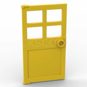 LEGO® Porte 1 x 4 x 6 avec 4 Fenêtres et Tenon - 60623 - Jaune