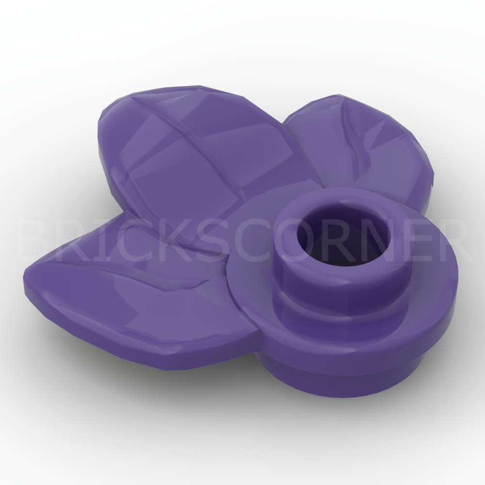 LEGO® Plante 1 x 1 avec 3 Feuilles / Pétales - 32607 - Violet Foncé
