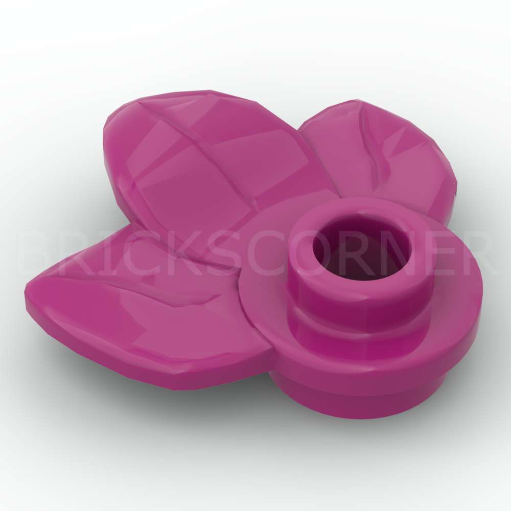LEGO® Plante 1 x 1 avec 3 Feuilles / Pétales - 32607 - Magenta