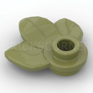 LEGO® Plante 1 x 1 avec 3 Feuilles / Pétales - 32607 - Vert Olive